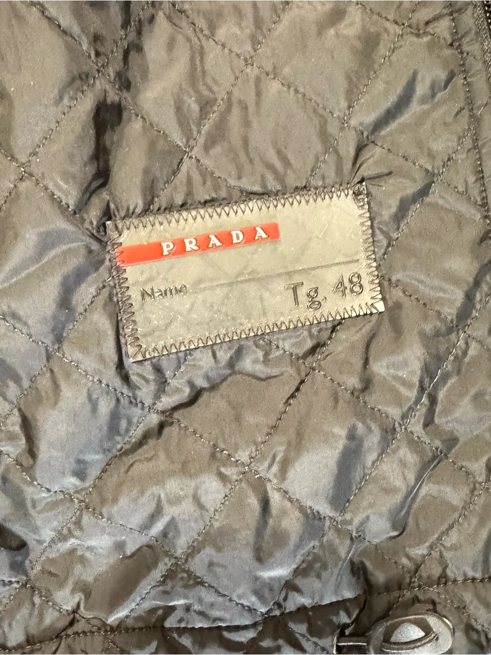 PRADA Men's Black Hooded Quilted Nylon Vest Full Zip Pockets